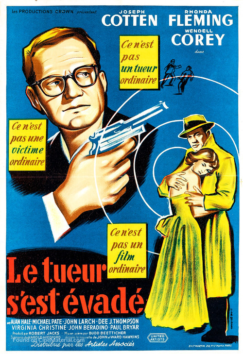 The Killer Is Loose - French Movie Poster