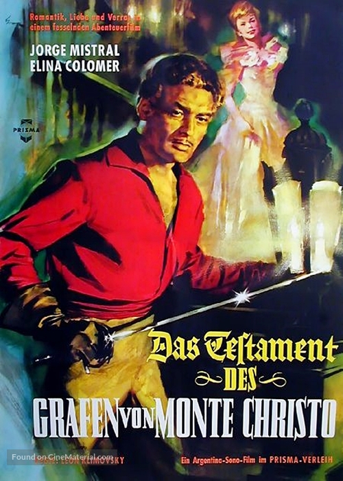 El conde de Montecristo - German Movie Poster