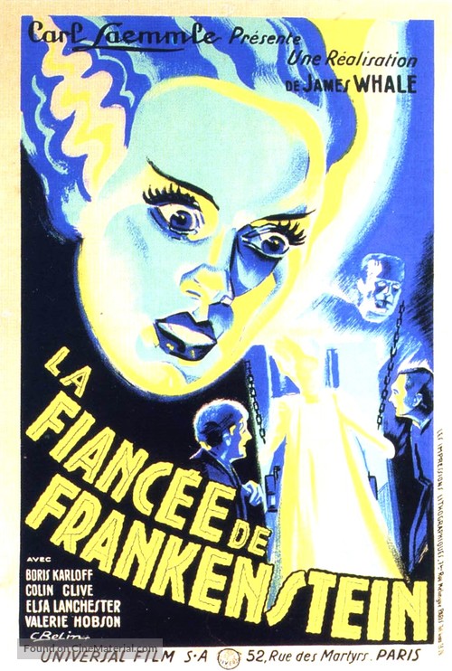 Bride of Frankenstein - French Movie Poster