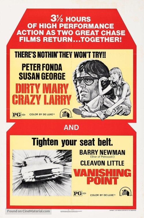 Dirty Mary Crazy Larry - Combo movie poster