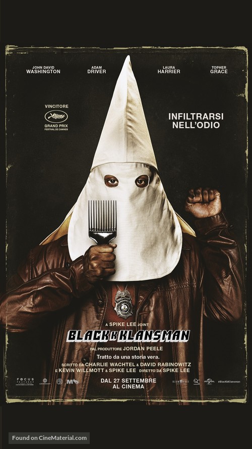 BlacKkKlansman - Swiss Movie Poster