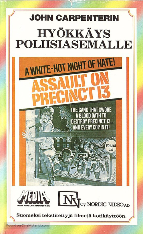 Assault on Precinct 13 - Finnish VHS movie cover