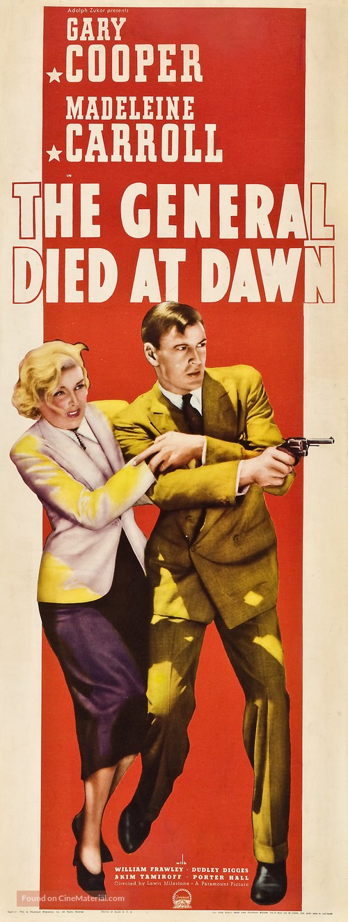 The General Died at Dawn - Movie Poster