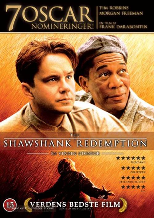 The Shawshank Redemption - Danish Movie Cover
