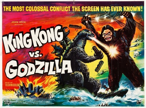 King Kong Vs Godzilla - British Movie Poster