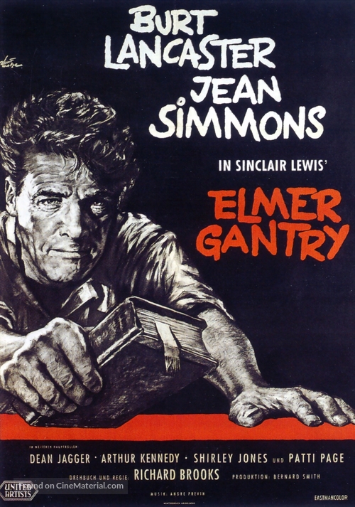 Elmer Gantry - German Movie Poster