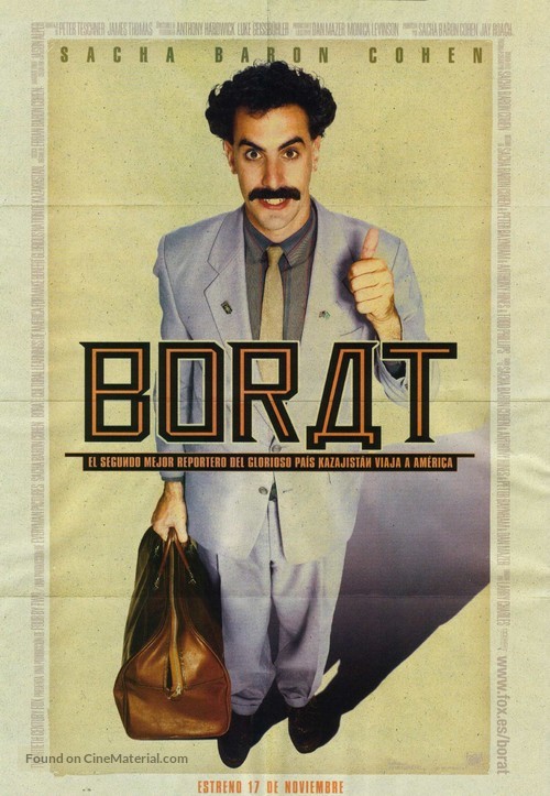 Borat: Cultural Learnings of America for Make Benefit Glorious Nation of Kazakhstan - Spanish Movie Poster