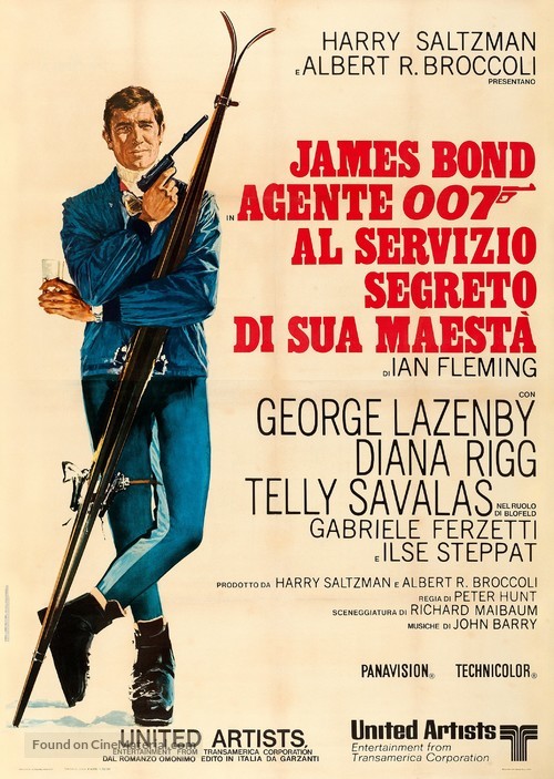 On Her Majesty&#039;s Secret Service - Italian Movie Poster