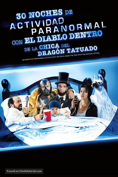 30 Nights of Paranormal Activity with the Devil Inside the Girl with the Dragon Tattoo - Mexican DVD movie cover