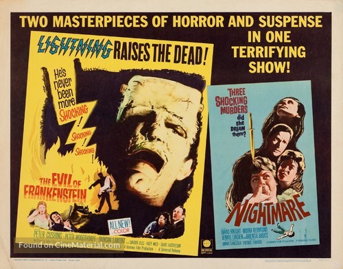 The Evil of Frankenstein - Combo movie poster