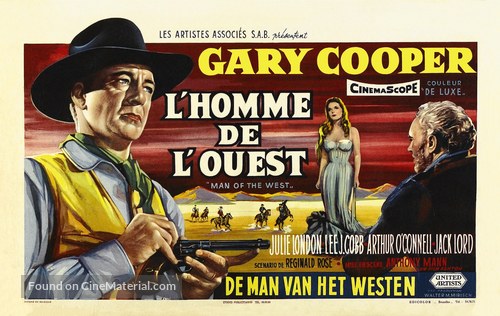 Man of the West - Belgian Movie Poster