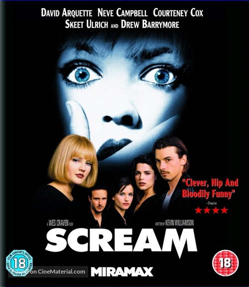 Scream - British Blu-Ray movie cover