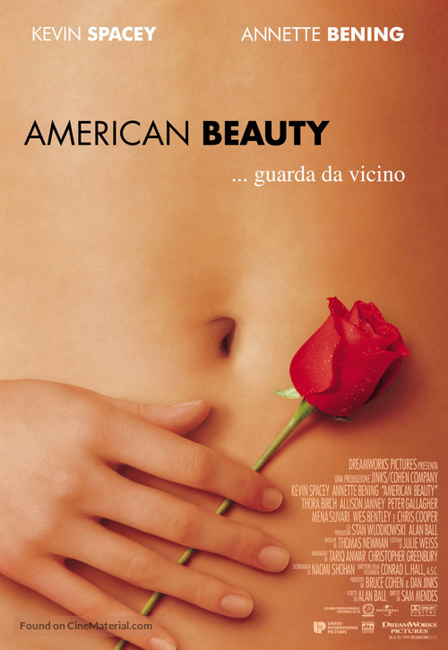 American Beauty - Italian Theatrical movie poster
