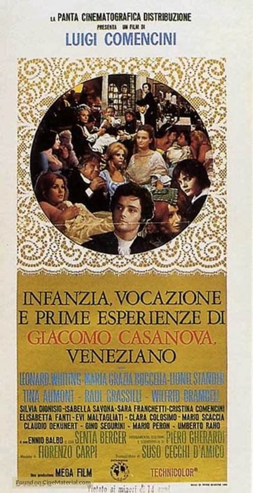 Infanzia, vocazione e prime esperienze di Giacomo Casanova, veneziano - Italian Movie Poster