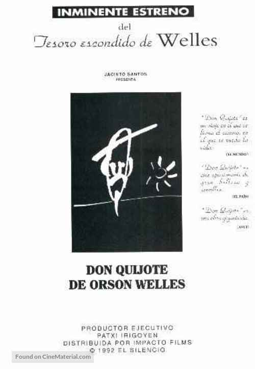 Don Quijote de Orson Welles - Spanish Movie Poster