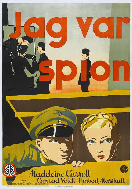 I Was a Spy - Swedish Movie Poster