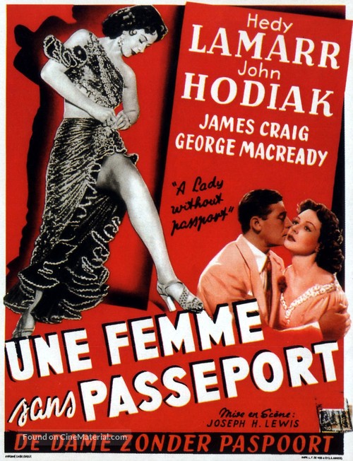 A Lady Without Passport - Belgian Movie Poster