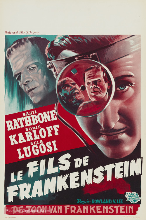 Son of Frankenstein - Belgian Re-release movie poster