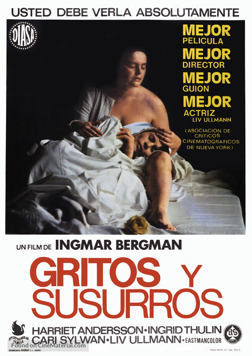 Viskningar och rop - Spanish Movie Poster