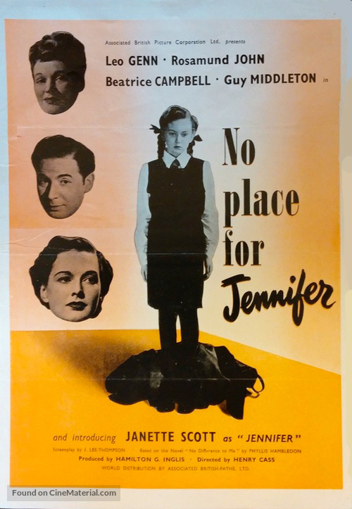 No Place for Jennifer - British Movie Poster