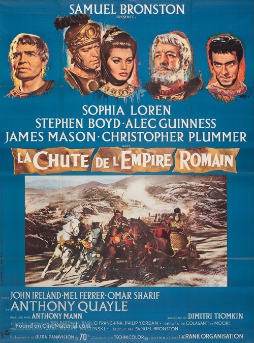 The Fall of the Roman Empire - French Movie Poster