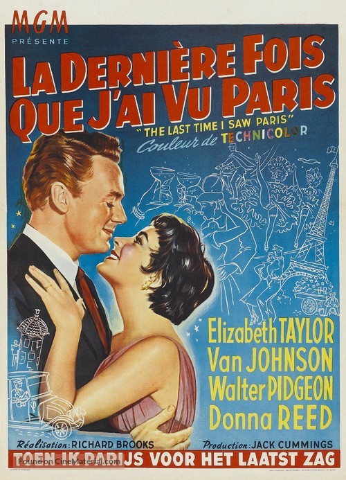 The Last Time I Saw Paris - Belgian Movie Poster