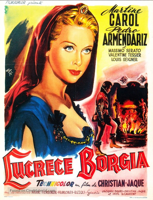 Lucr&egrave;ce Borgia - Belgian Movie Poster