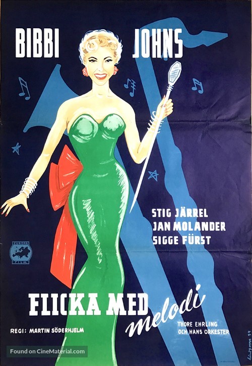 Flicka med melodi - Swedish Movie Poster