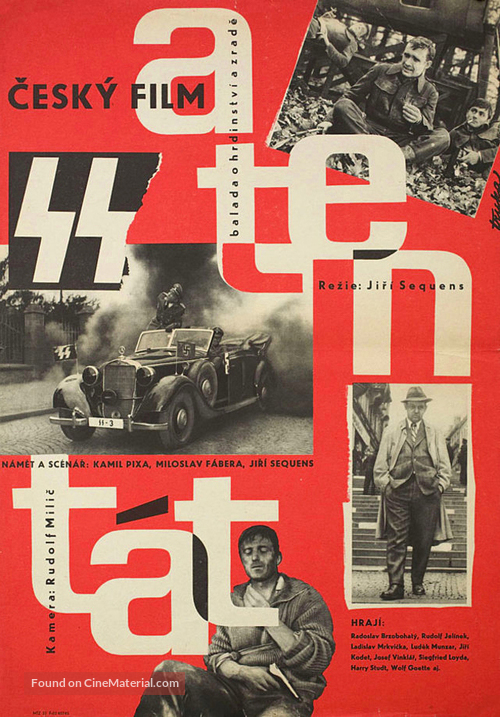 Atent&aacute;t - Czech Movie Poster