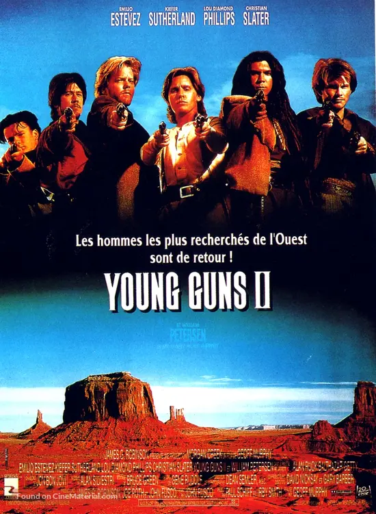 Young Guns 2 1990 French Movie Poster Young Guns 2 1990 French Movie Poster