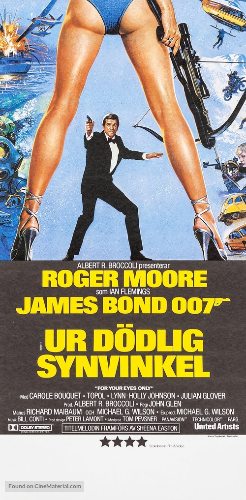 For Your Eyes Only - Swedish Movie Poster