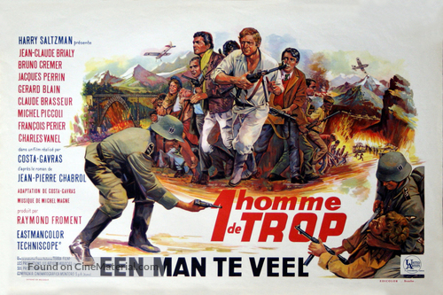Un homme de trop - Belgian Movie Poster