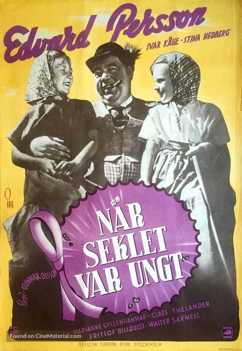 N&auml;r seklet var ungt - Swedish Movie Poster