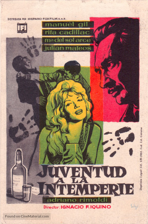 Juventud a la intemperie - Spanish Movie Poster