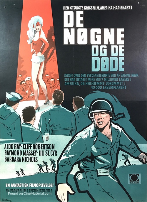 The Naked and the Dead - Danish Movie Poster