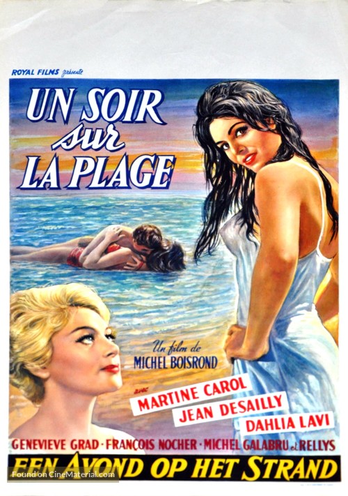 Un soir sur la plage - Belgian Movie Poster