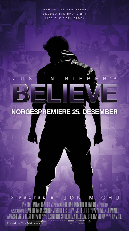 Justin Bieber&#039;s Believe - Norwegian Movie Poster