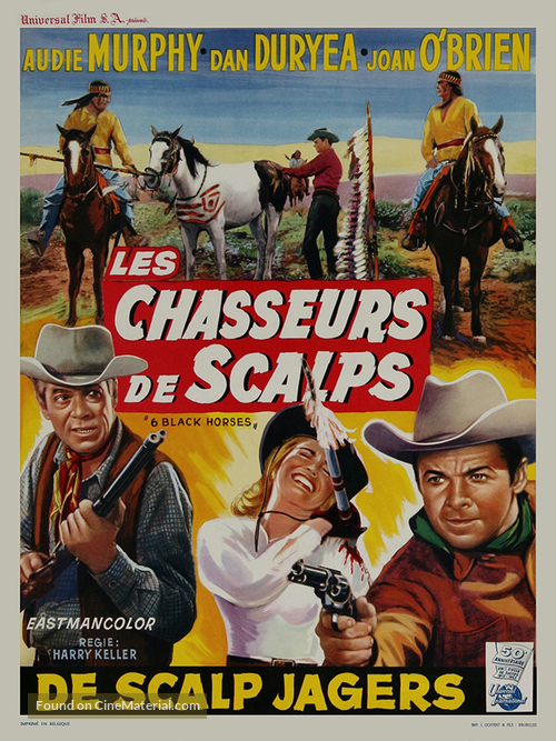 Six Black Horses - Belgian Movie Poster