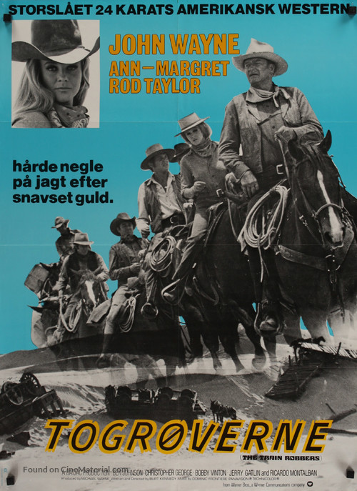 The Train Robbers - Danish Movie Poster