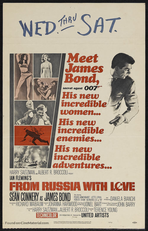 From Russia with Love - Theatrical movie poster