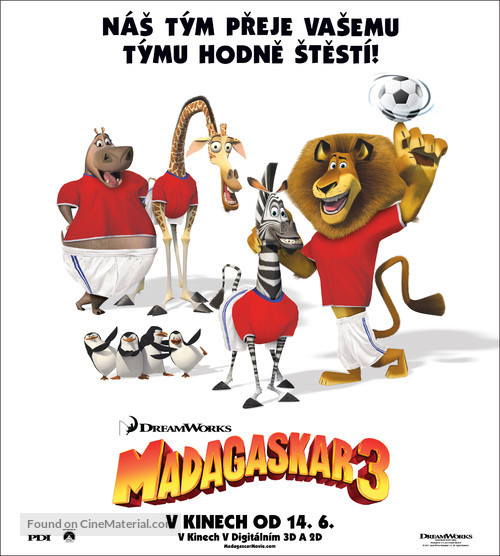 Madagascar 3: Europe&#039;s Most Wanted - Czech Movie Poster