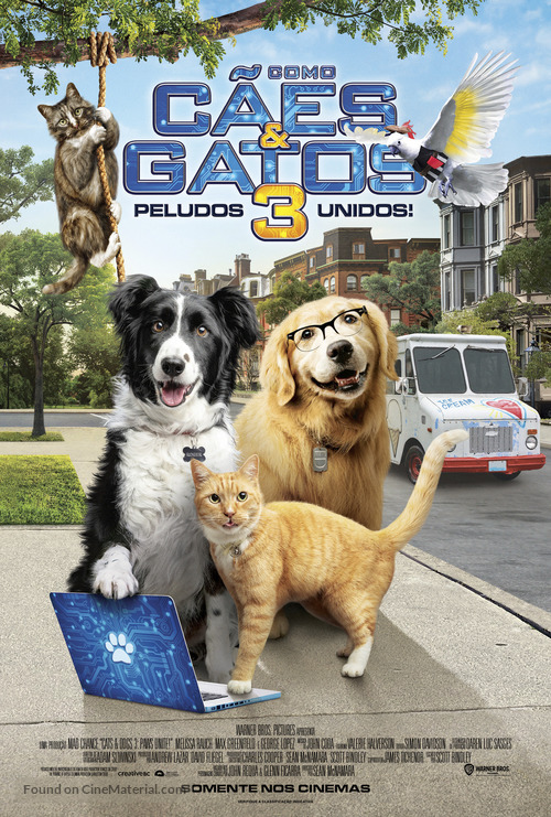 Cats &amp; Dogs 3: Paws Unite - Brazilian Movie Poster