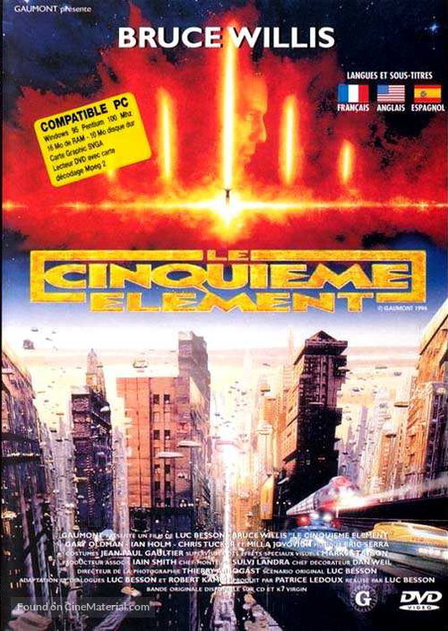 The Fifth Element - French DVD movie cover