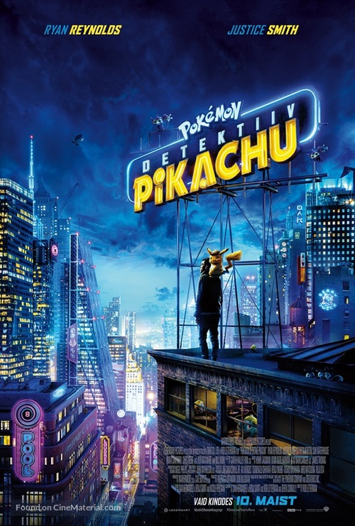 Pok&eacute;mon: Detective Pikachu - Estonian Movie Poster