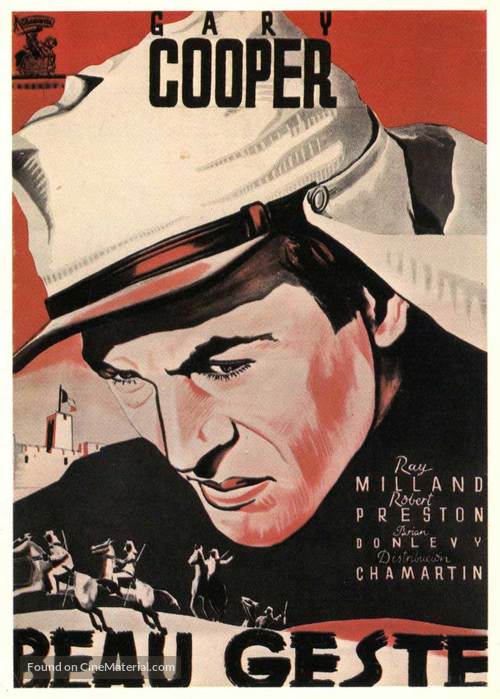 Beau Geste - Spanish Movie Poster