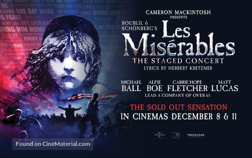 Les Mis&eacute;rables: The Staged Concert - British Movie Poster