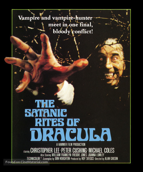 The Satanic Rites of Dracula - British Blu-Ray movie cover