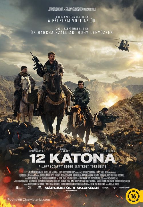 12 Strong - Hungarian Movie Poster