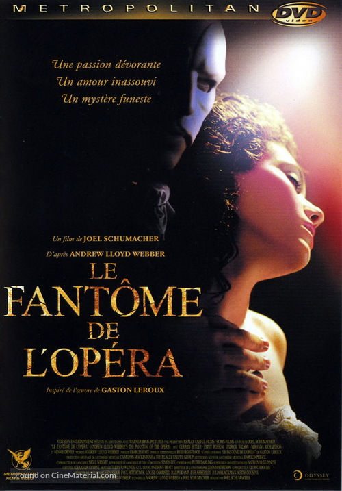 The Phantom Of The Opera - French DVD movie cover