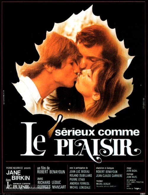 S&eacute;rieux comme le plaisir - French Movie Poster